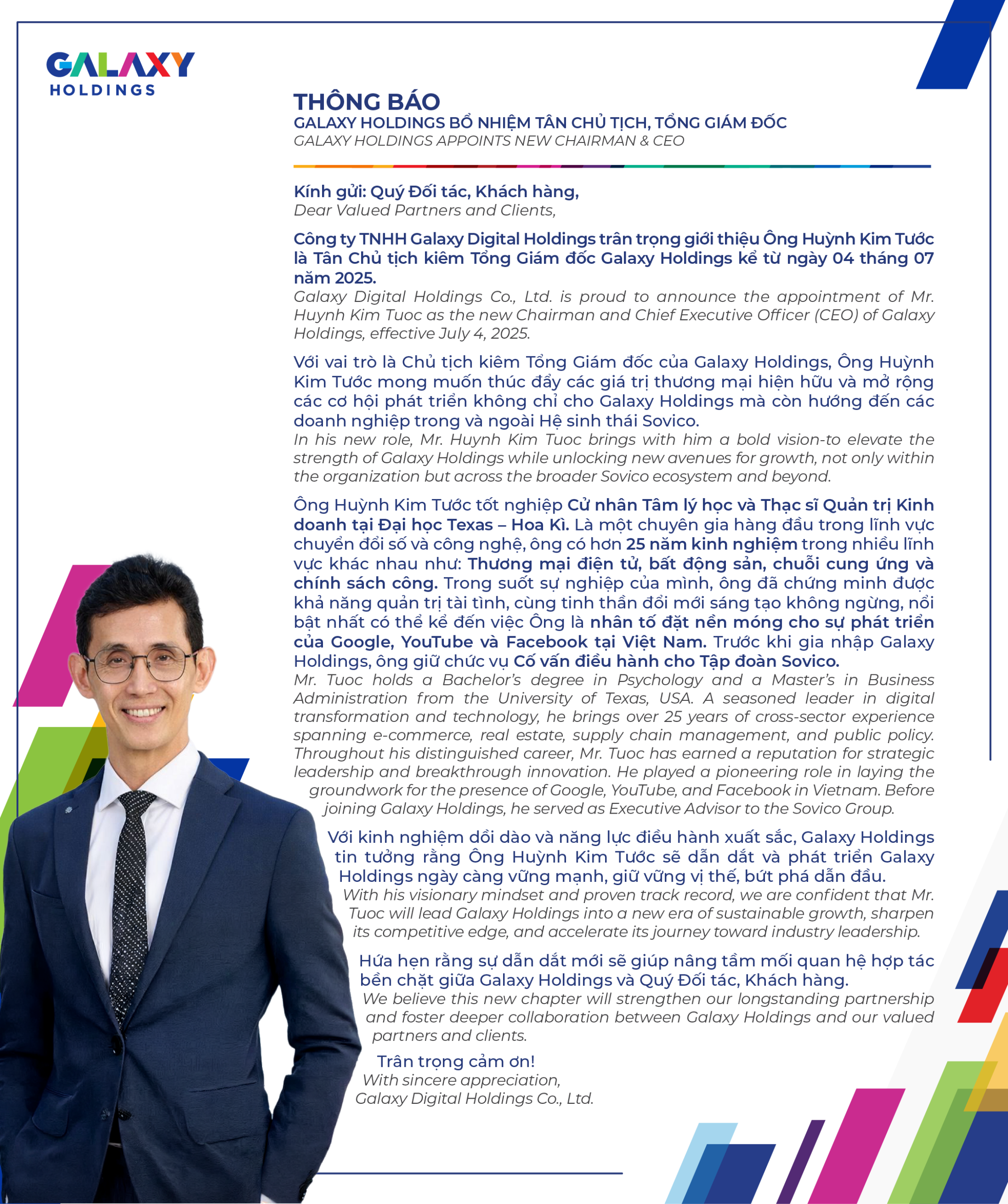 Huynh Kim Tuoc Galaxy Holdings